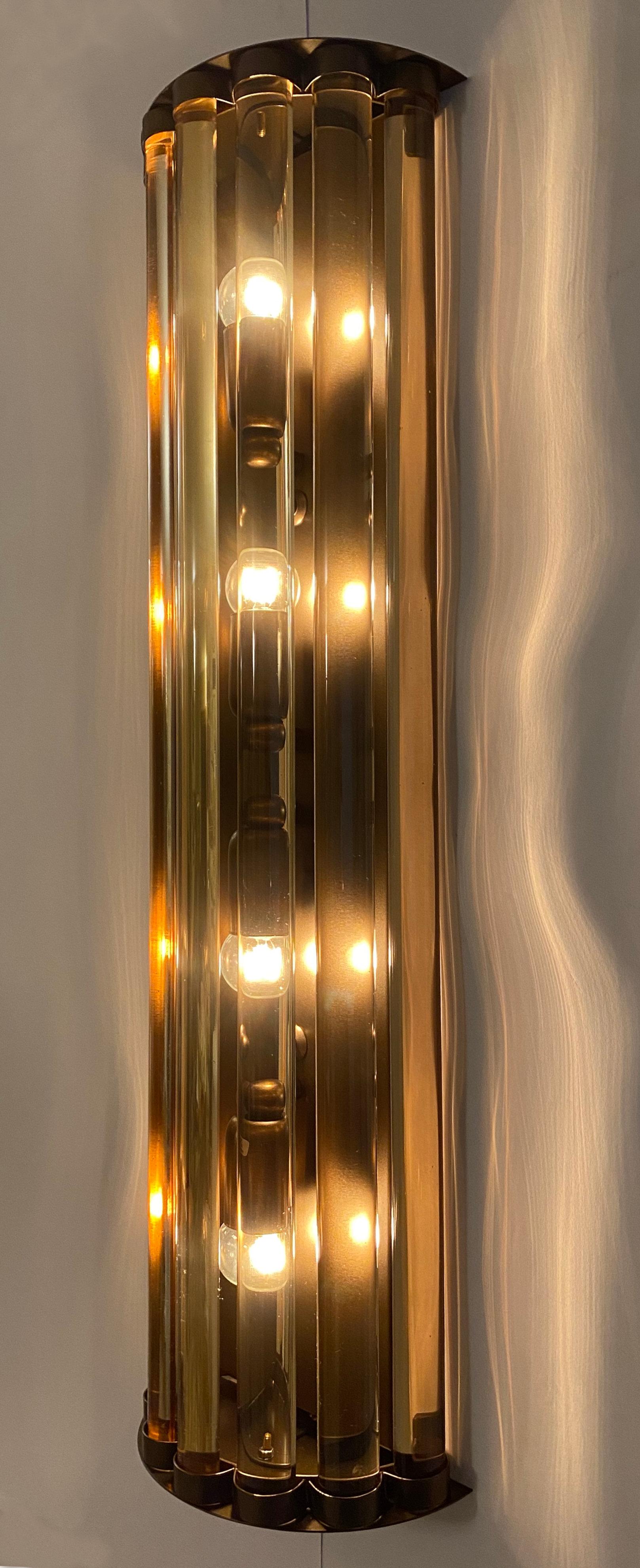 Metal Cristallo Sconce / Flush Mount by Fabio Ltd For Sale