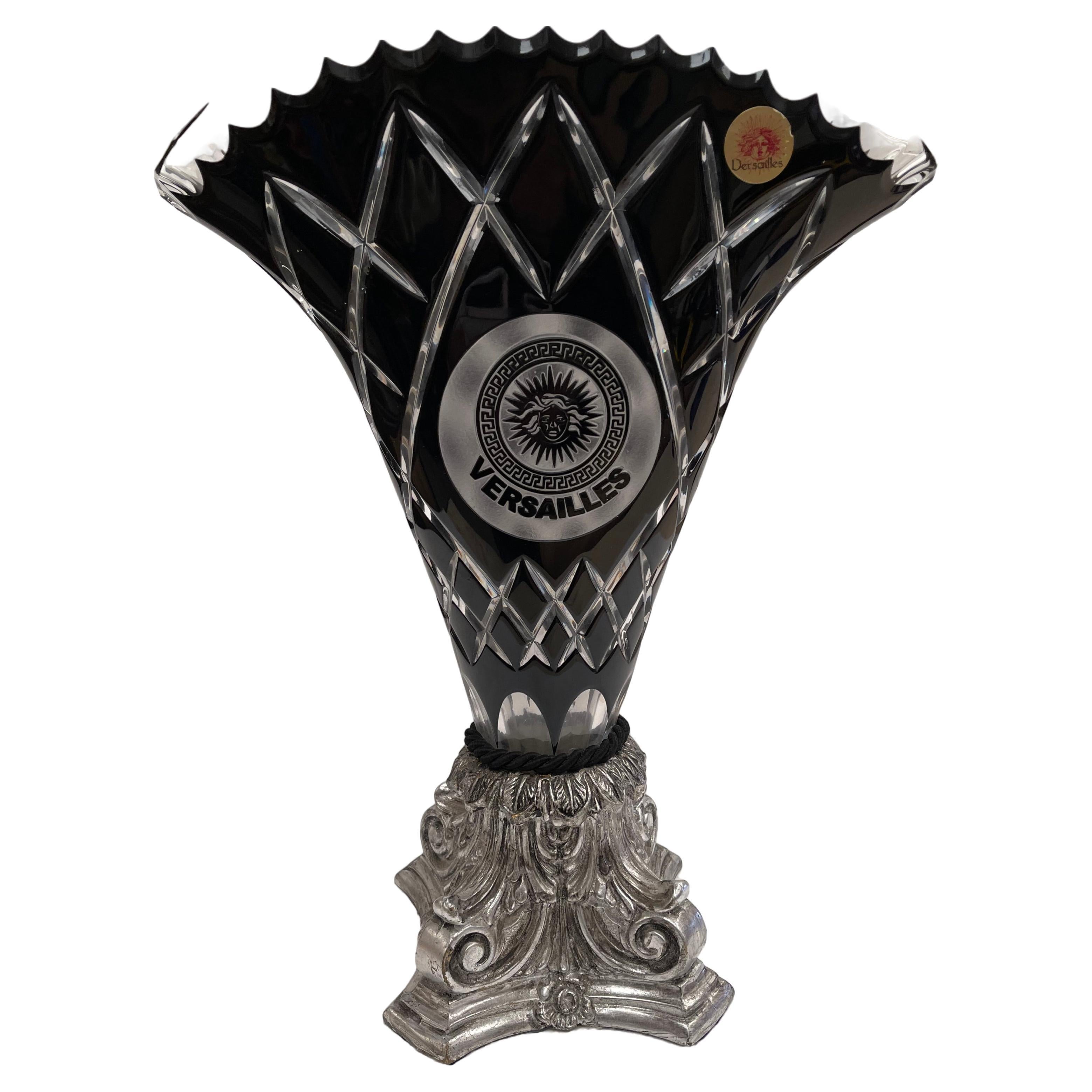 Versaille crystal bronze silver XIX For Sale