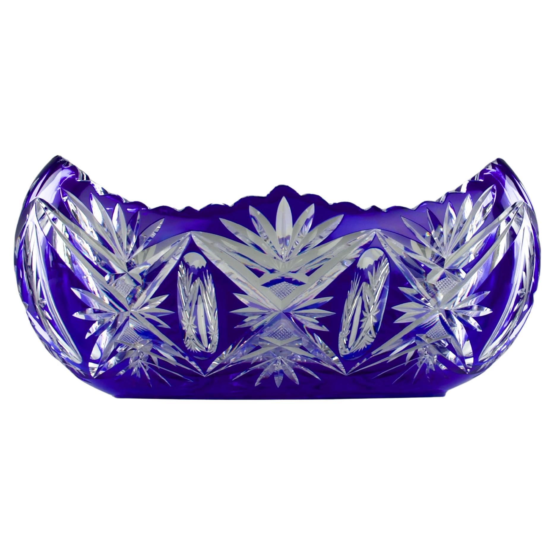 Cristaux d
Art Saint-Louis, Rare and Large Bohemian Jardinière Vase, France 1930 en vente