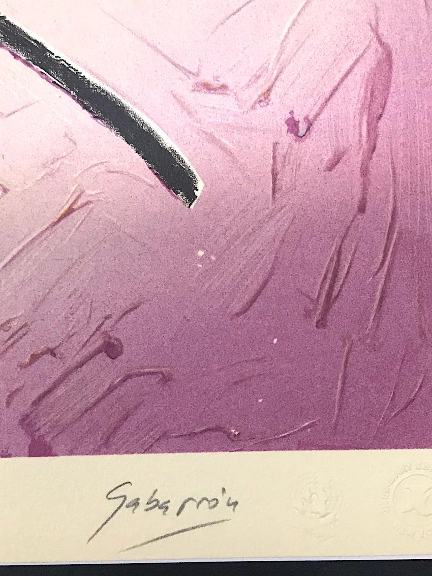 HOPES FOR PEACE Signierte Lithographie Abstrakte Taube, Airbrush-Farben, spanischer Künstler (Zeitgenössisch), Print, von Cristóbal Gabarrón