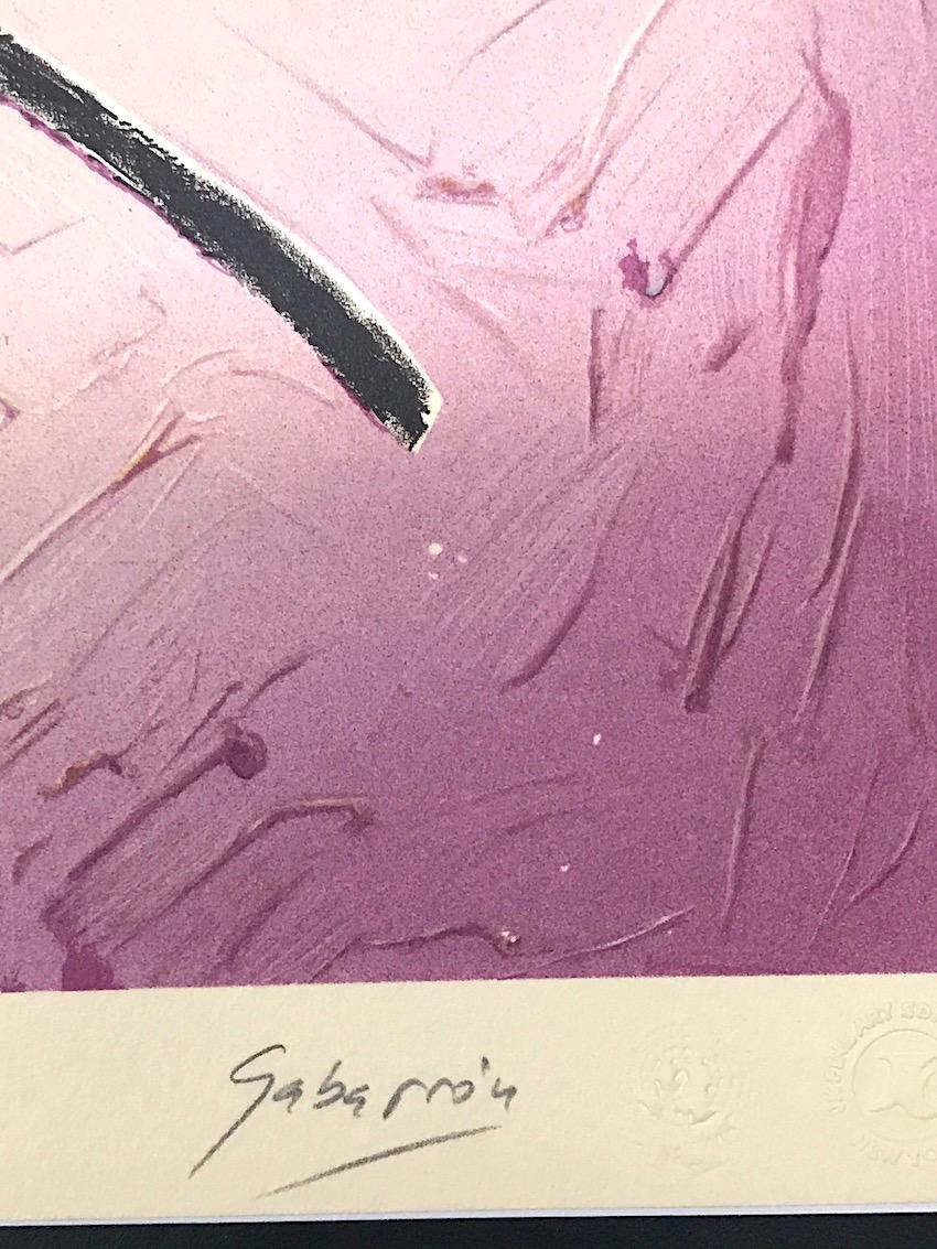 SPERANZA PER LA PACE Litografia firmata Colomba astratta, colori ad aerografo, artista spagnolo in vendita 1
