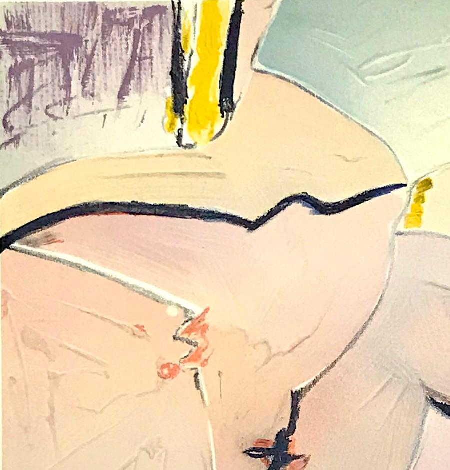 SPERANZA PER LA PACE Litografia firmata Colomba astratta, colori ad aerografo, artista spagnolo - Print Contemporaneo di Cristóbal Gabarrón