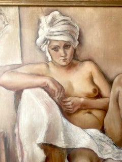 Paris Montparnasse, the Bohemian life, the artist's model resting female nude