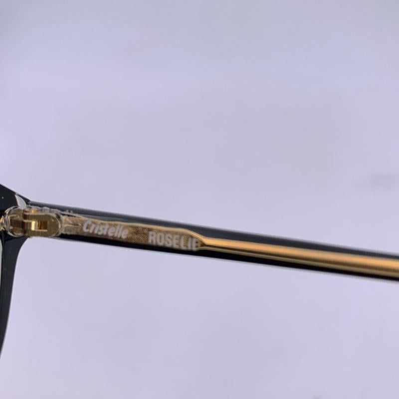 Gris Lunettes de soleil vintage ovales Cristelle Mod. Roselie 54/16 130 mm en vente