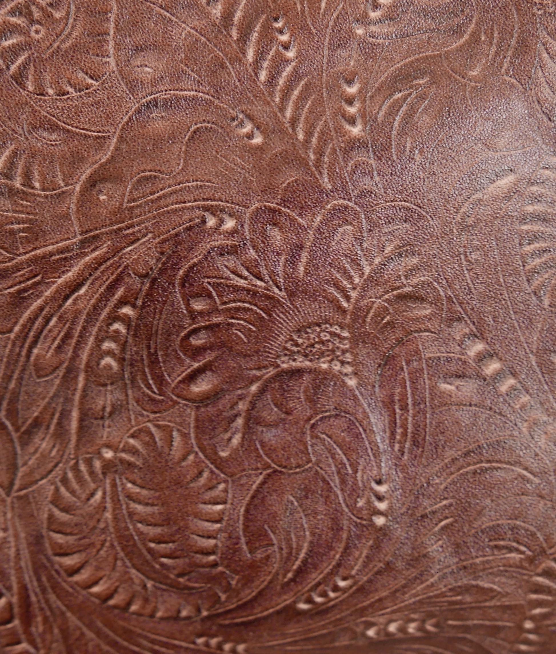 Brown Christian Dior x Galliano 2006 Tooled Leather Trousers For Sale