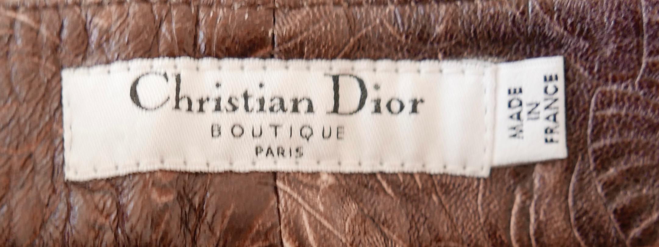 Christian Dior x Galliano 2006 Tooled Leather Trousers For Sale 3