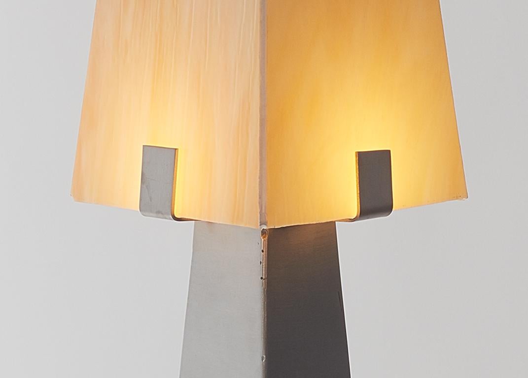 Cristian Herrera Tulipa Floor Lamp –  Steel Base with Handmade Glass In New Condition For Sale In Barcelona, ES