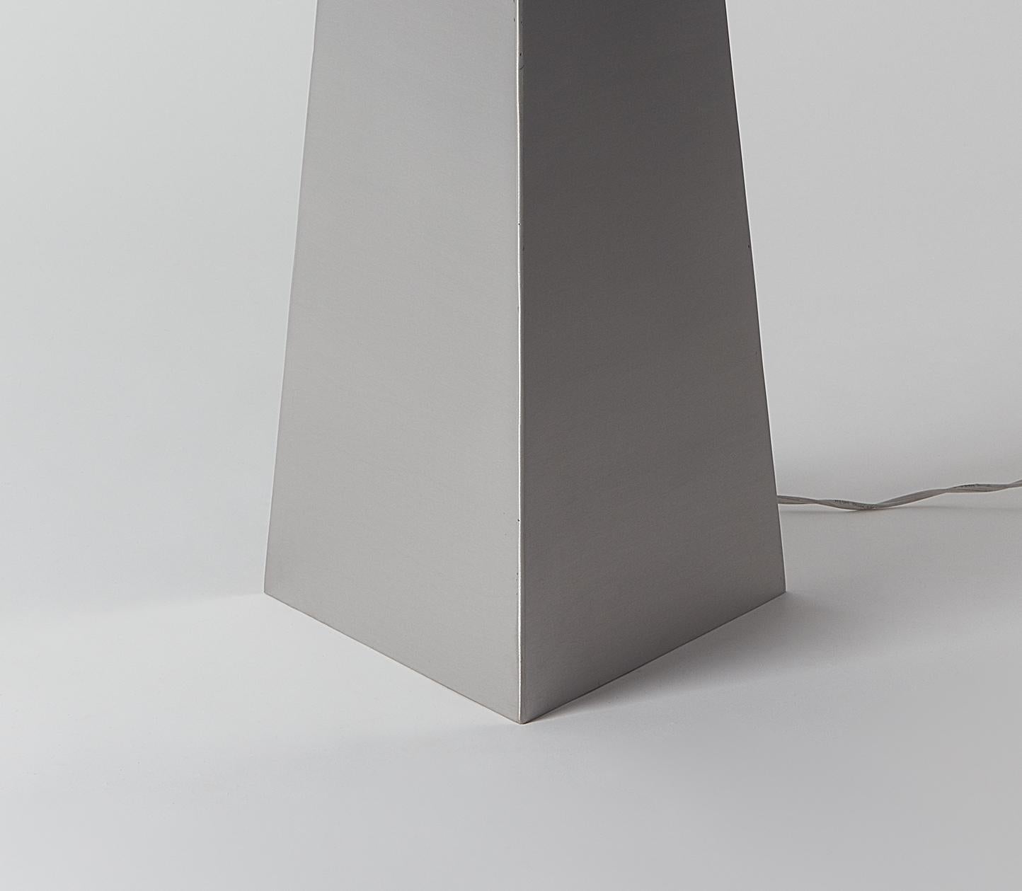 Contemporary Cristian Herrera Tulipa Floor Lamp –  Steel Base with Handmade Glass For Sale