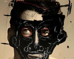 David Gandy B&W Photo intervened by the artists. From The IWMYAS series.