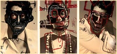 David Gandy, Pharrell, Jamie Dornan. Photo intervened by the artists.