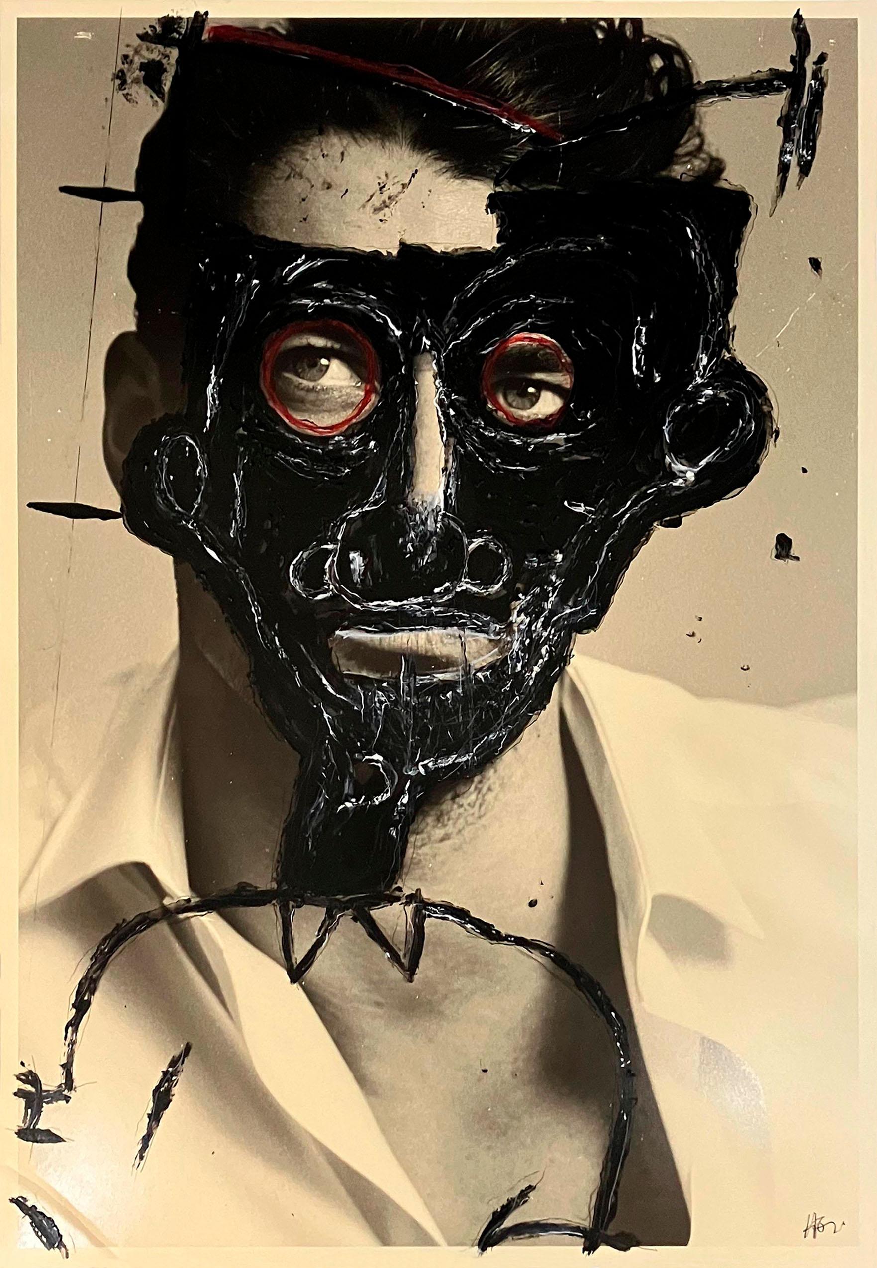 Jamie Dornan and David Gandy, Diptych. Intervened by the artists. - Contemporary Mixed Media Art by Cristian Hunter