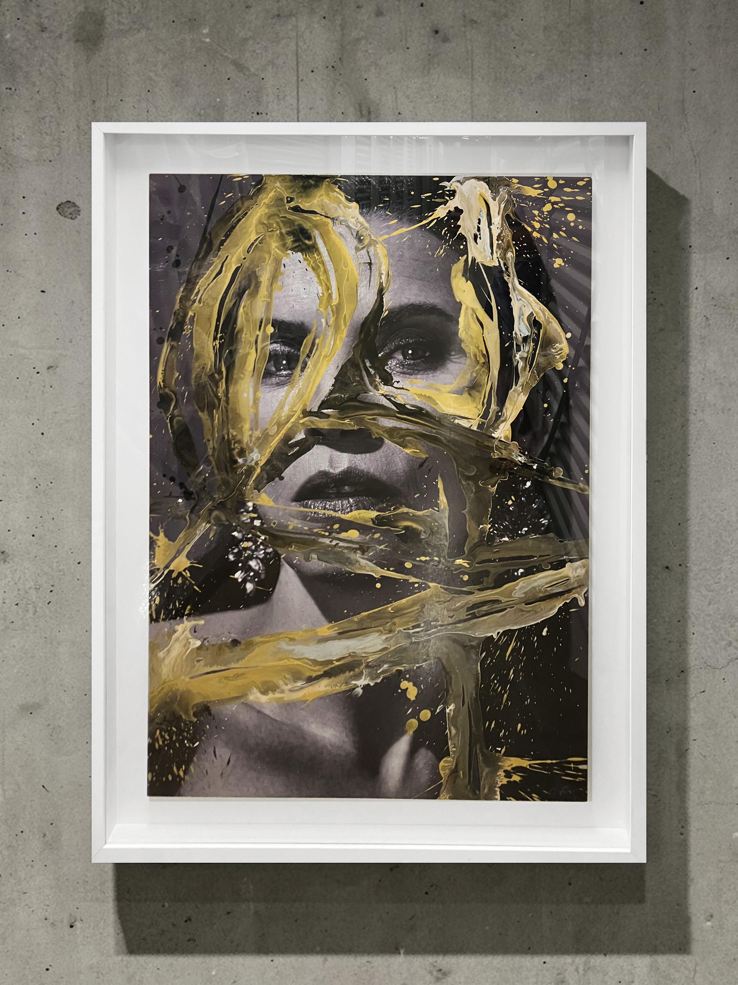 Julianna Margulies, Portrait Intervened by the artists. - Mixed Media Art by Cristian Hunter