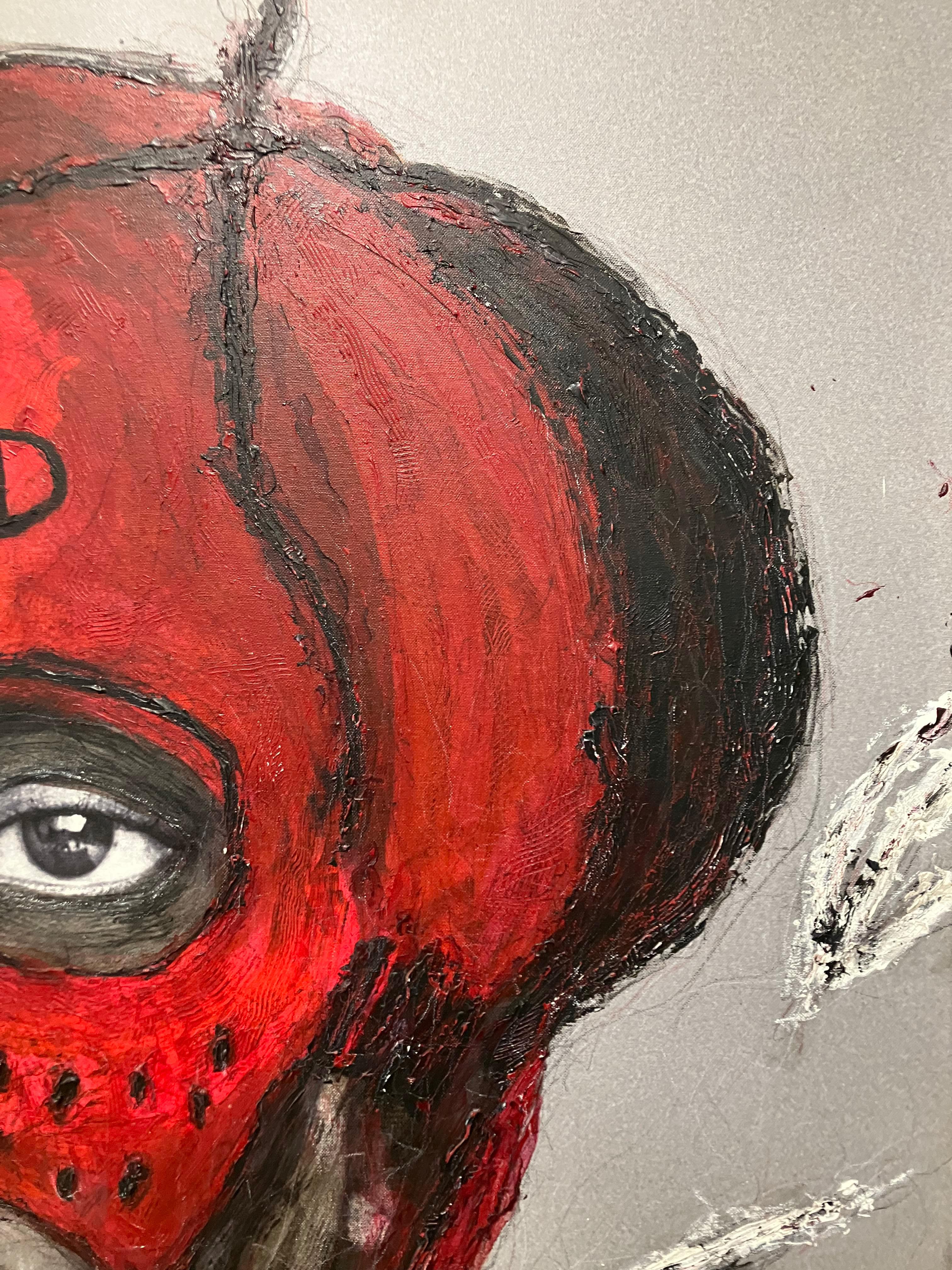 Pharrell Williams, Third Eye, Photography on canvas Intervened by the artists For Sale 3