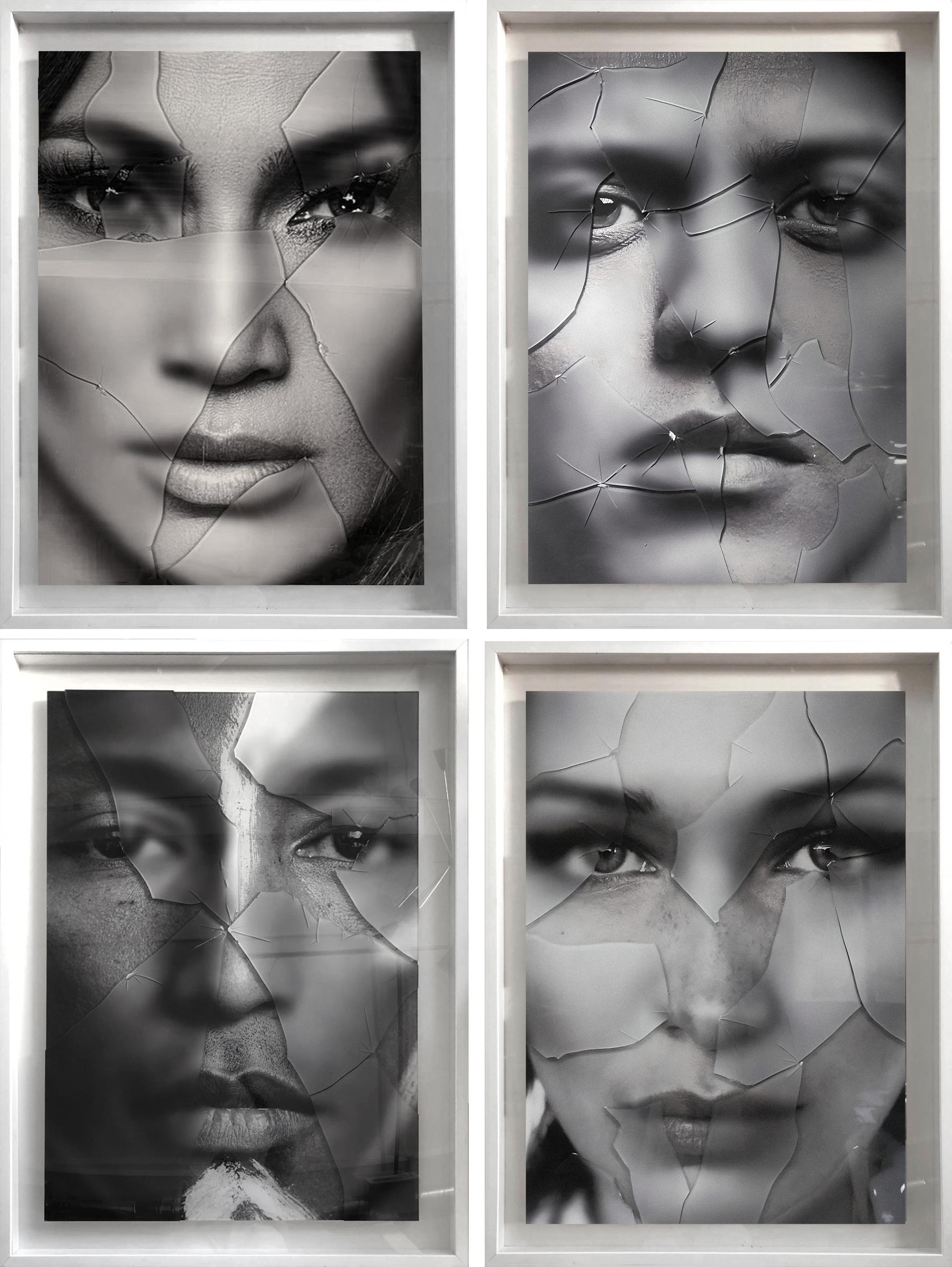 Polyptych. From the Glass Series - Mixed Media Art by Cristian Hunter