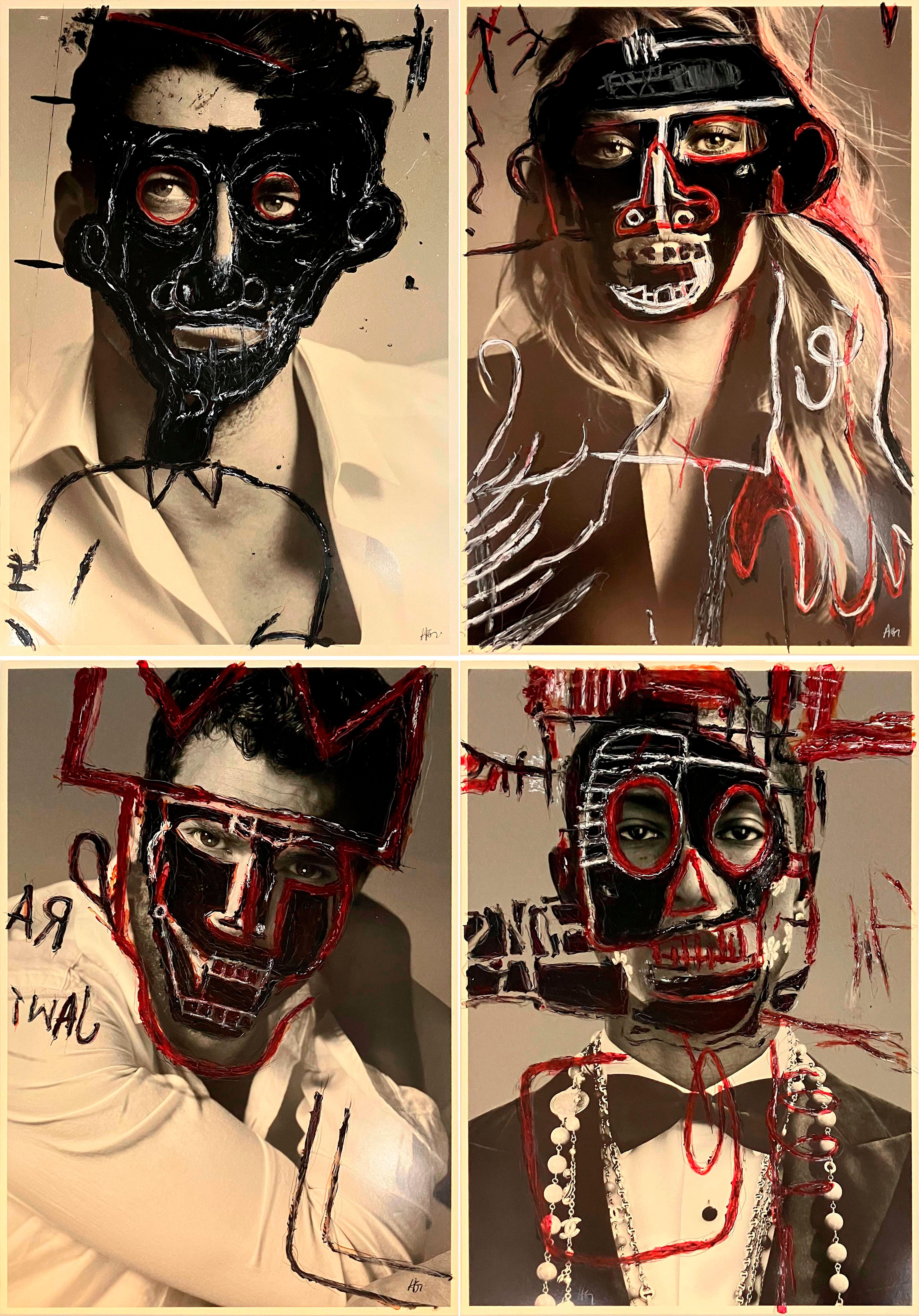 Set of 4 Photographs intervened by the artists. - Mixed Media Art by Cristian Hunter