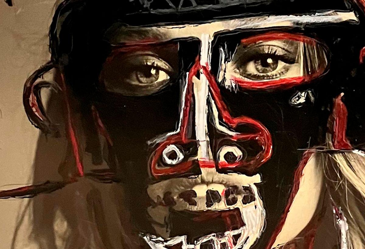 This artwork was created by the artistic duo Hunter & Gatti (2010–2023). These works are part of the archive managed and exhibited by Cristian Hunter.
The artist's technique consists of the use of two prints, the first print is the original