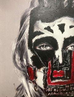 Toni Garrn, Fotografia su tela Intervento degli artisti