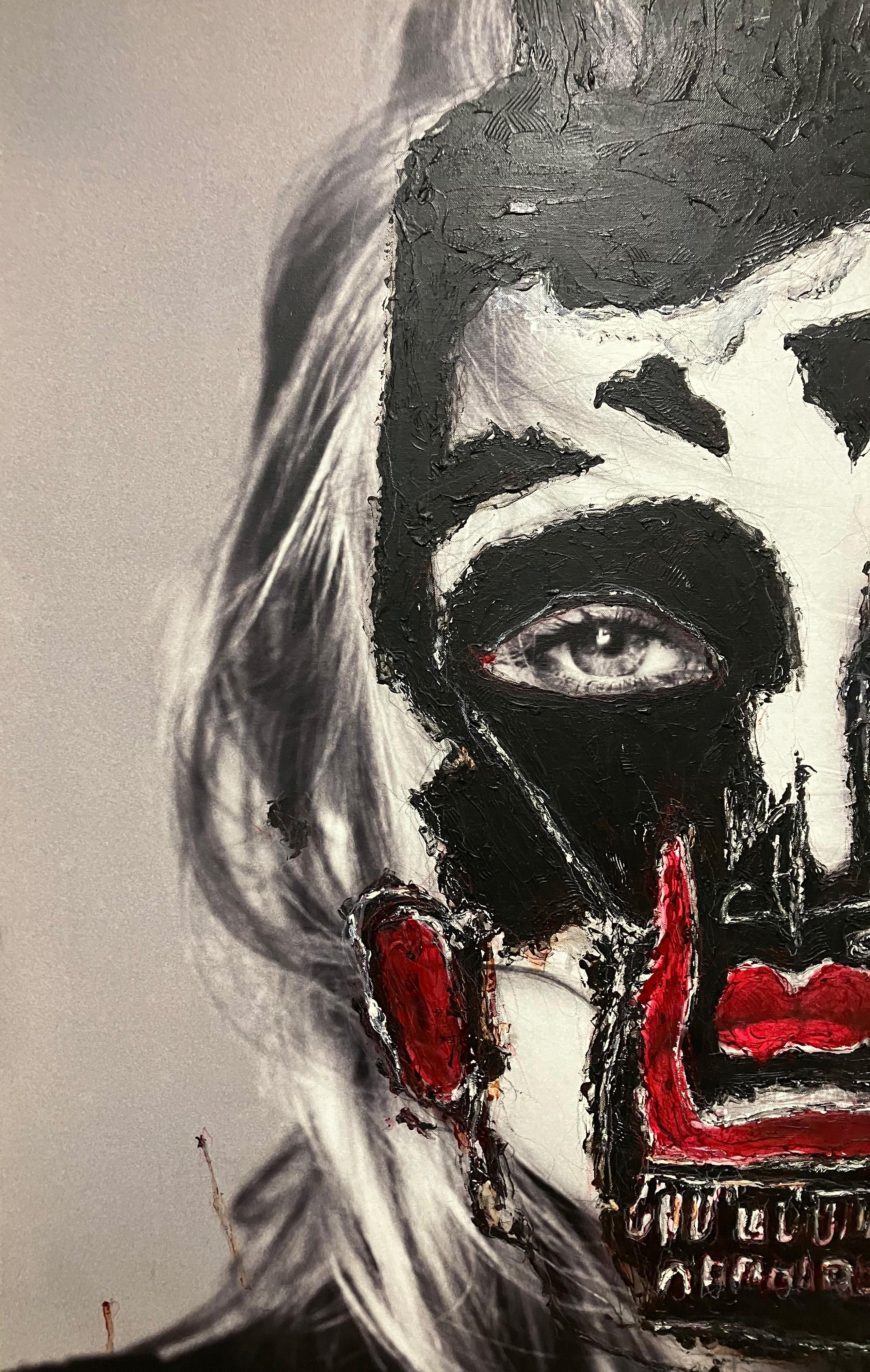 Toni Garrn, Photography on canvas Intervened by the artists For Sale 1