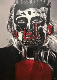 Toni Garrn, Photography on canvas Intervened by the artists