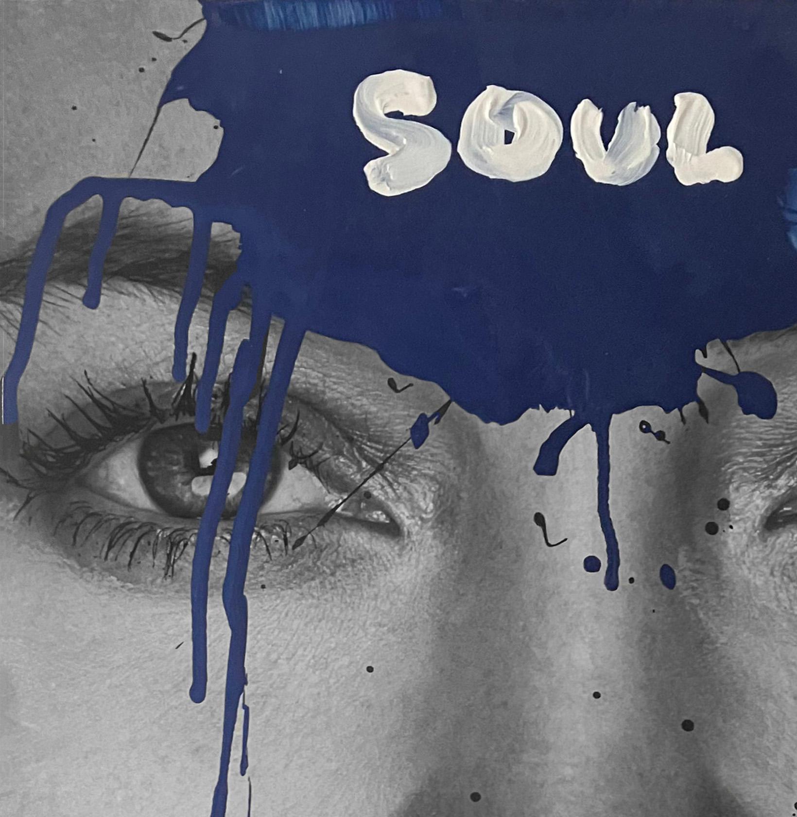 Anima - Kate Hudson. Ritratto Intervengono gli artisti. Dalla serie Blue - Photograph Contemporaneo di Cristian Hunter