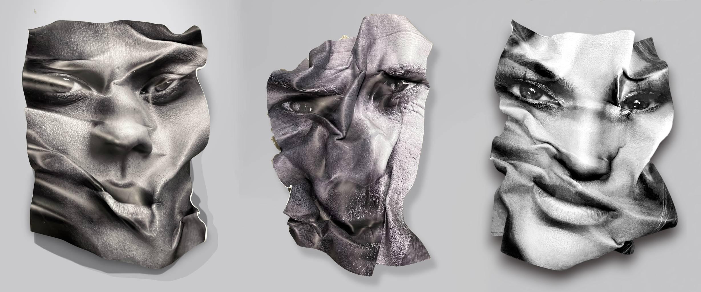 Cristian Hunter Figurative Sculpture - Bruno Mars, Untitled 1 and Jennifer Lopez, Tridimensional Wall sculptures