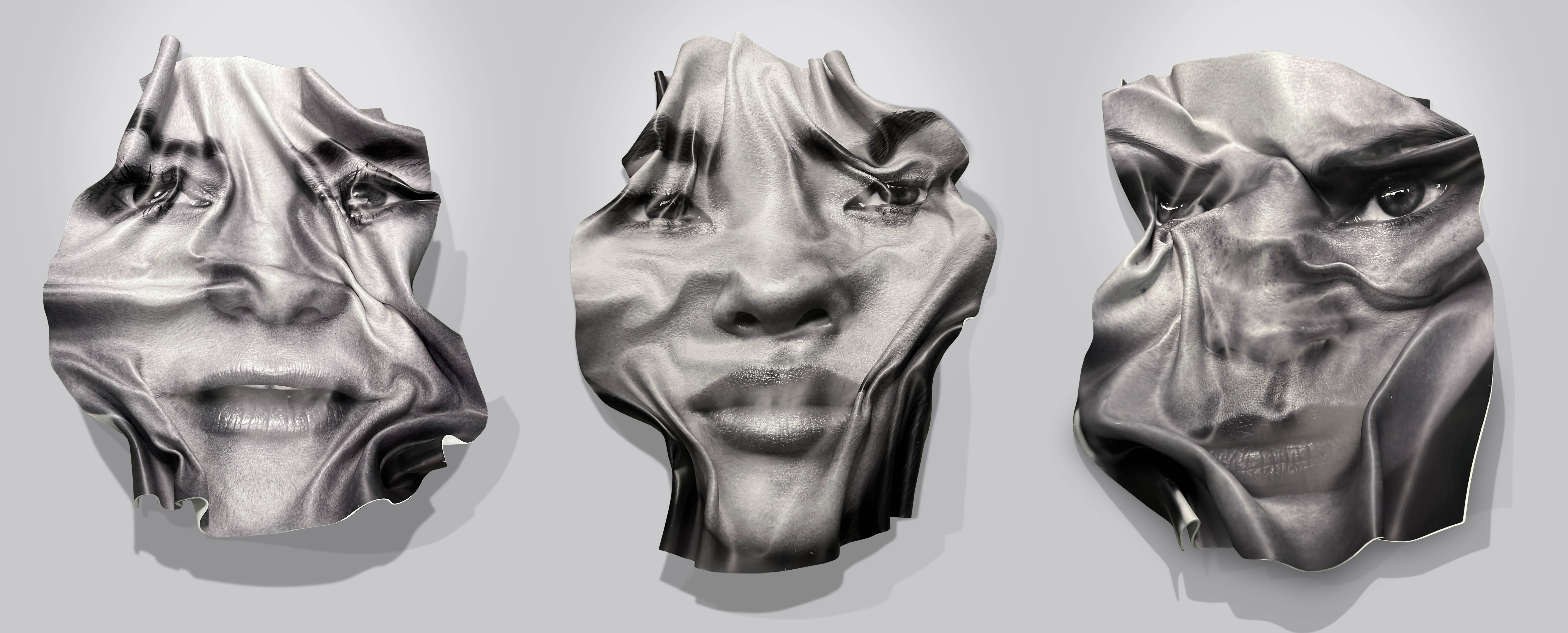 Kate Hudson, LIU Wen and GIGI Hadid, Portrait, Tridimensional Wall sculptures