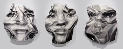 Kate Hudson, LIU Wen and GIGI Hadid, Portrait, Tridimensional Wall sculptures