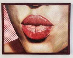 BESAME (KÜSS MICH) Öl auf Leinwand Realismus Kubanische Kunst Aufstrebender Künstler Gerahmt