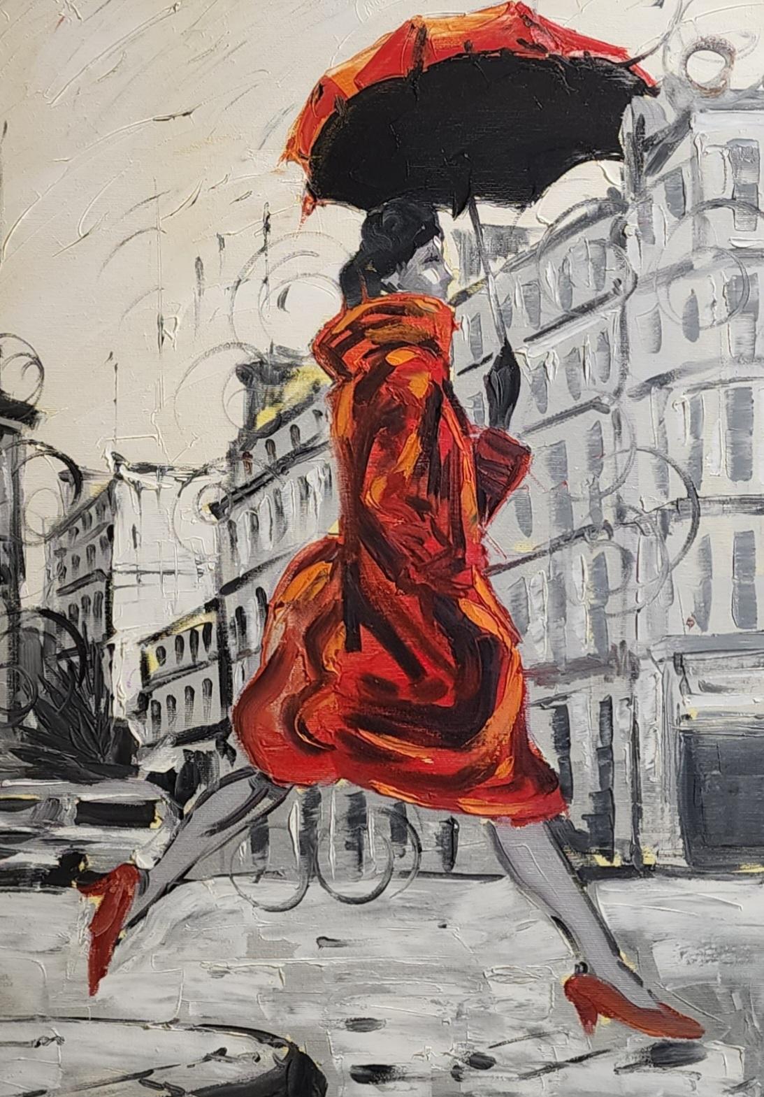 Coco in Paris X, Impressionismus, , kubanischer Künstler. Paris, Frankreich, Öl auf Leinwand 3