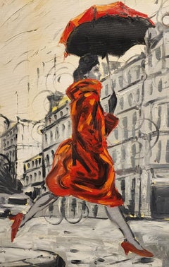 Coco in Paris X, Impressionism, , Cuban artist. Paris, France, Oil on Canvas