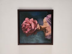 Flor #2 Pintura al óleo, Realismo, Artista cubano, Retrato, Enmarcado, Envío gratuito
