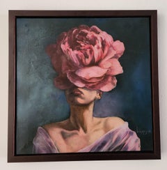 Flor #2 Pintura al óleo, Realismo, Artista cubano, Retrato, Enmarcado, Envío gratuito