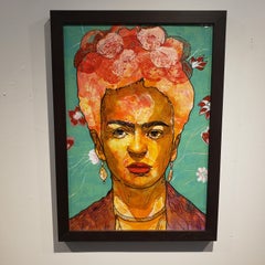 My Frida , oil painting, Realism, Cuban  artist , Realism , Frida Kahlo, Mexico