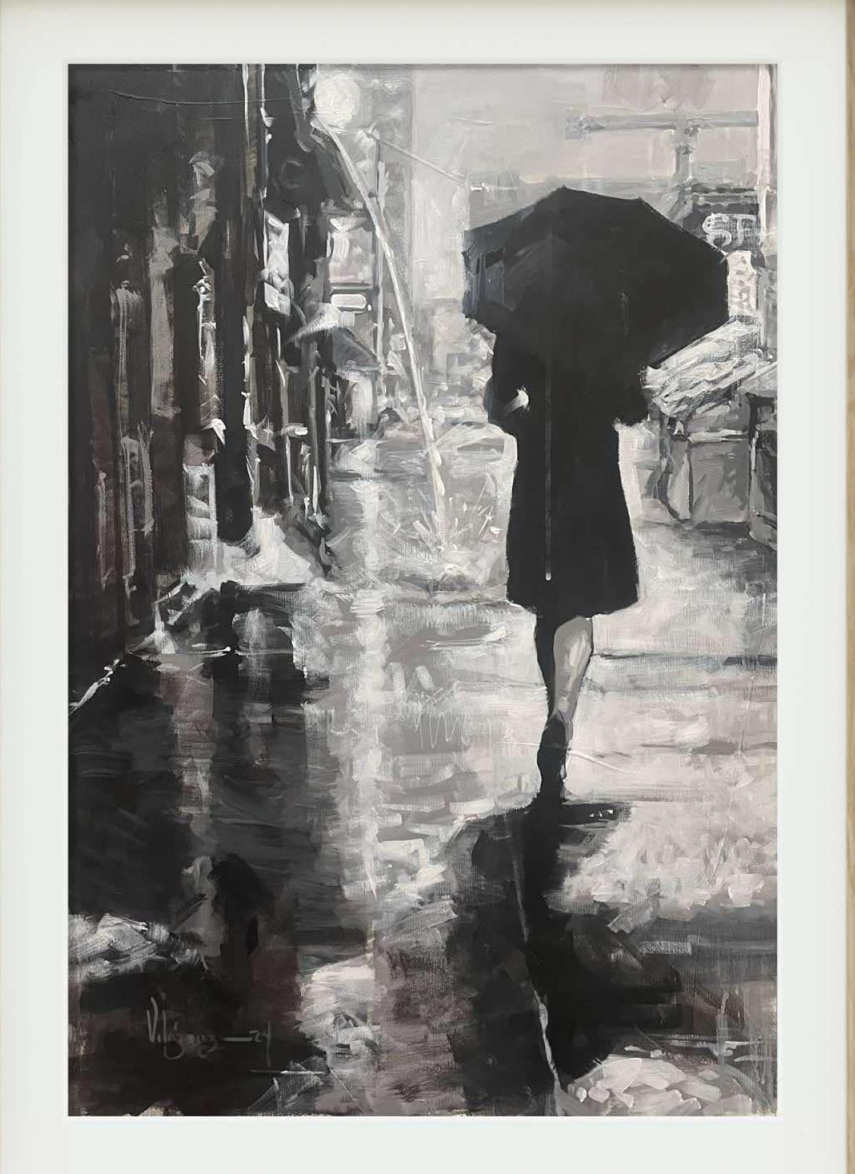 Las Calles de Barcelona 1 Impresionismo Artista Cubano Óleo sobre Lienzo España  29x20