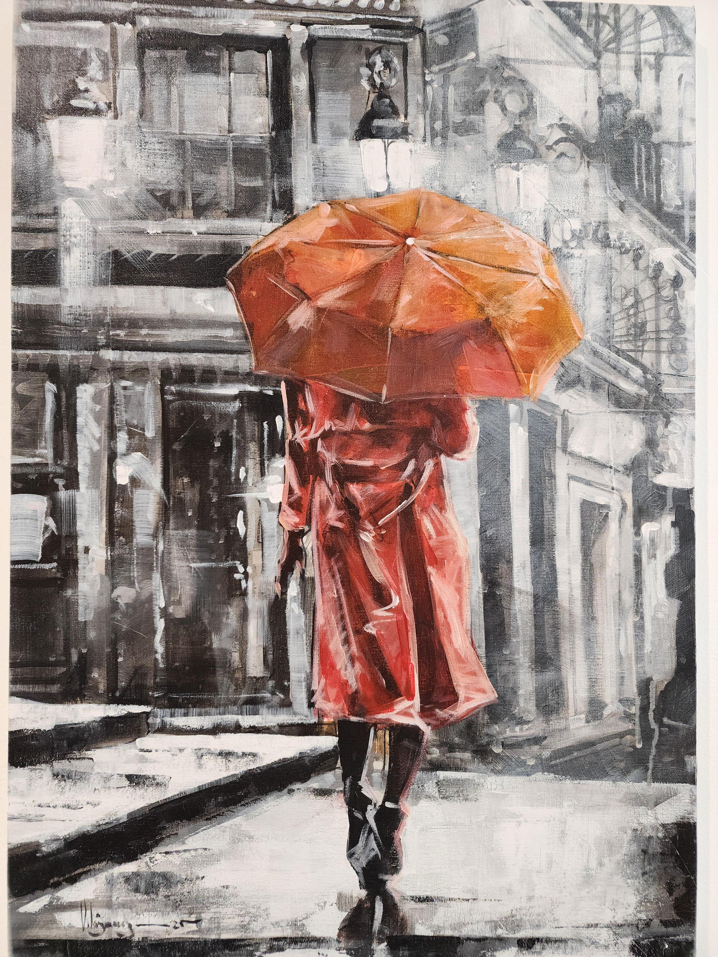 The Streets of Barcelona #10Impressionism Cuban Artist Oil on Canvas Spain 25X17