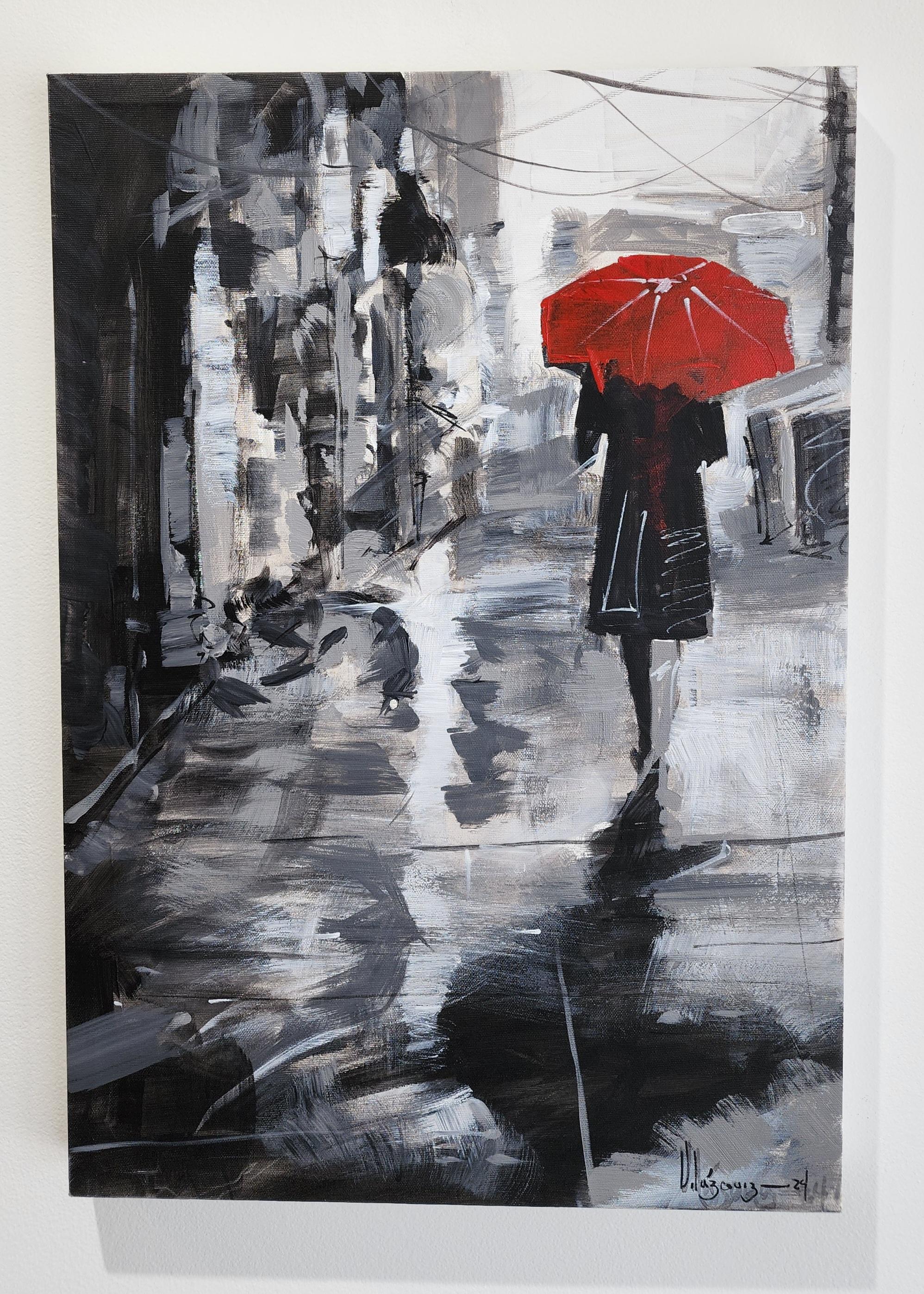 The Streets of Barcelona 6 Impressionism Cuban Artist Oil on Canvas Spain 24x16 For Sale 1