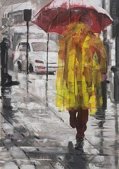 Las calles de Barcelona  5 Impresionismo Artista Cubano Óleo sobre Lienzo España 24x17