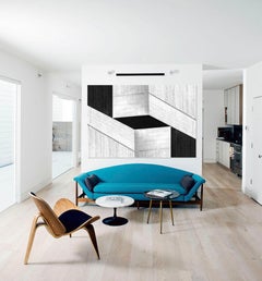 Monochromatic #03, Black + White Contemporary Minimalist Art, Brutalist Art