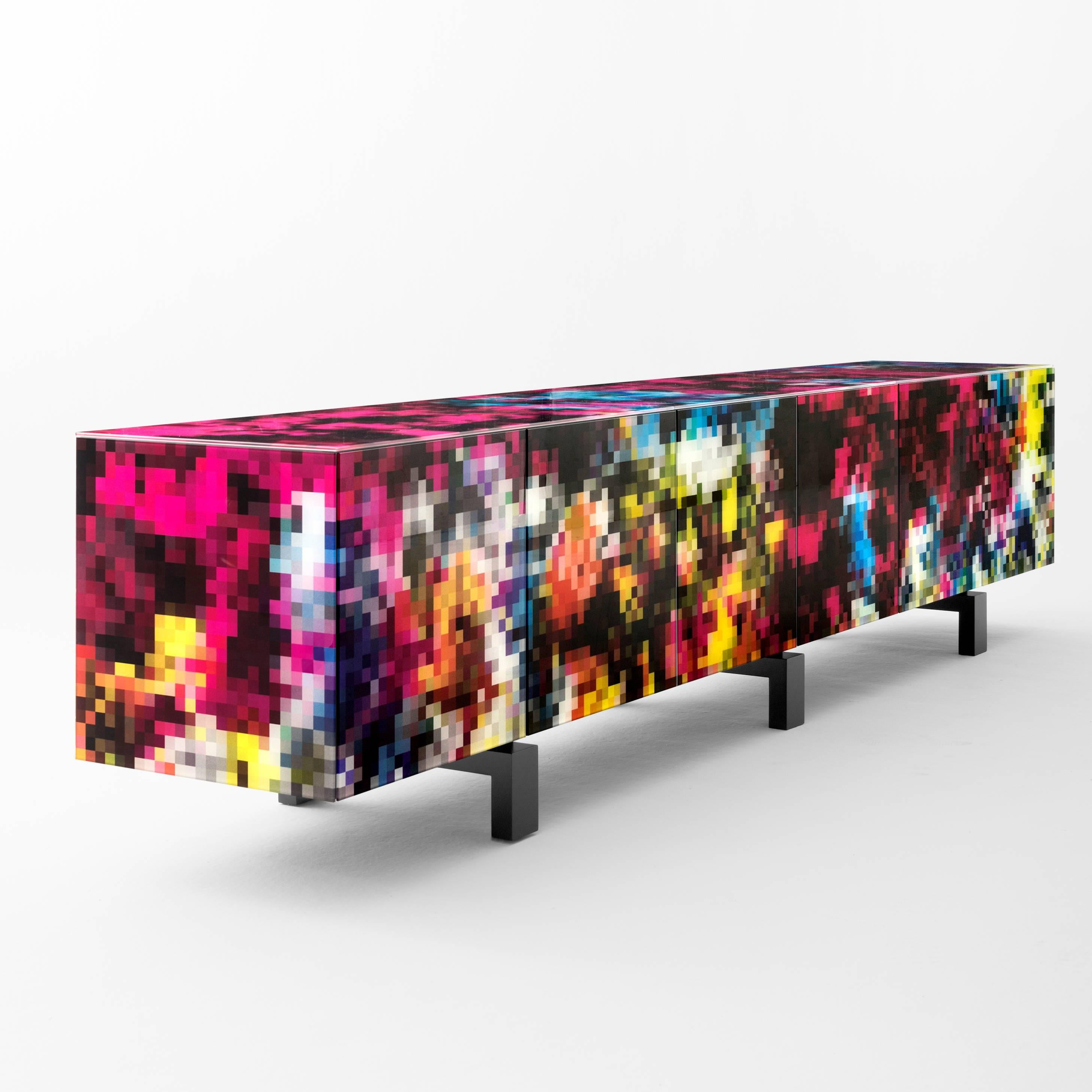 Spanish Cristian Zuzunaga Cabinet 'Dreams' Printed Glass by BD Barcelona