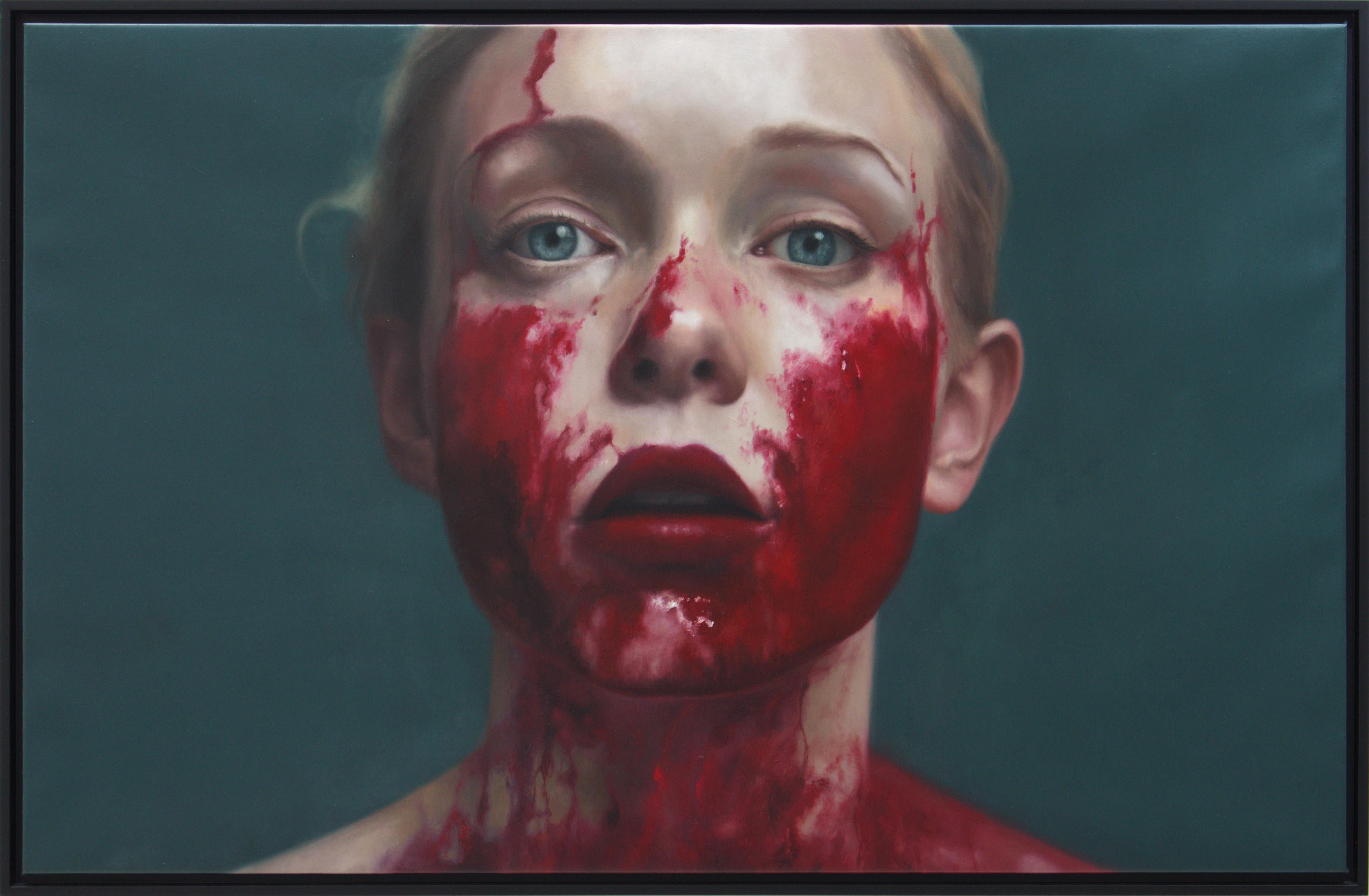 Cristiano Felismina Figurative Painting - Red 01, 2026  A Psychological Portrait of Memory and Vulnerability