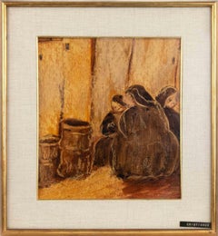Sitting Women - Oil Paint by Cristianus - Mid-20th Century