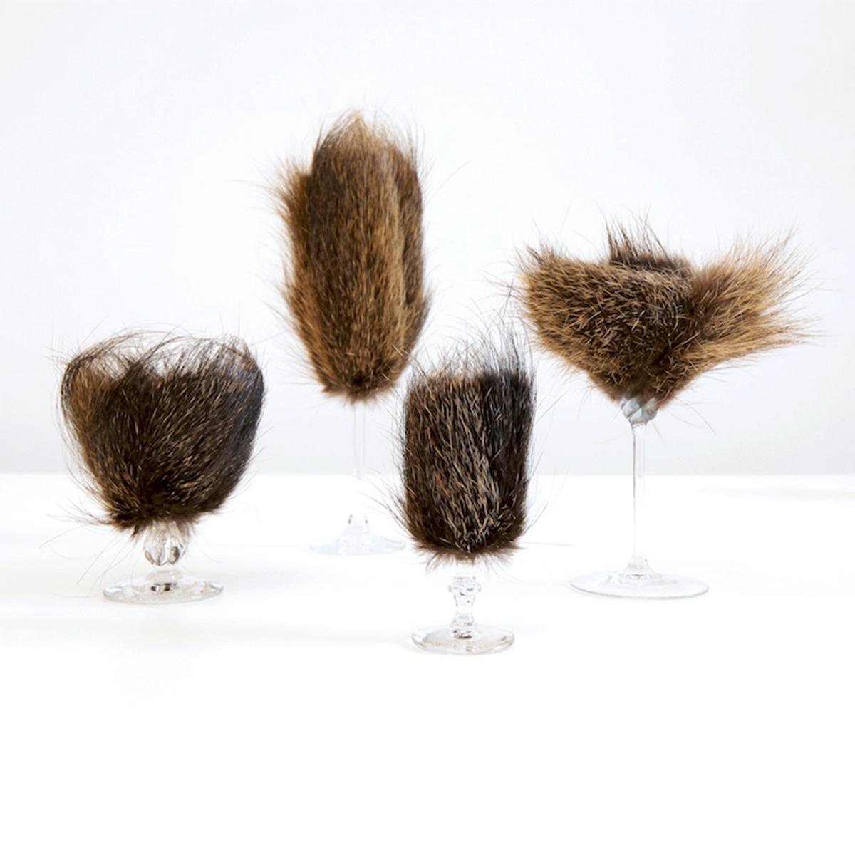 Nutria fur and found object
Limited edition of 3 