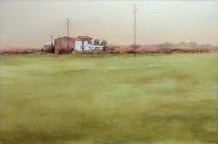"ARROZAL DE LA MARISMA".  Contemporain, réalisme, figuratif, huile, paysage