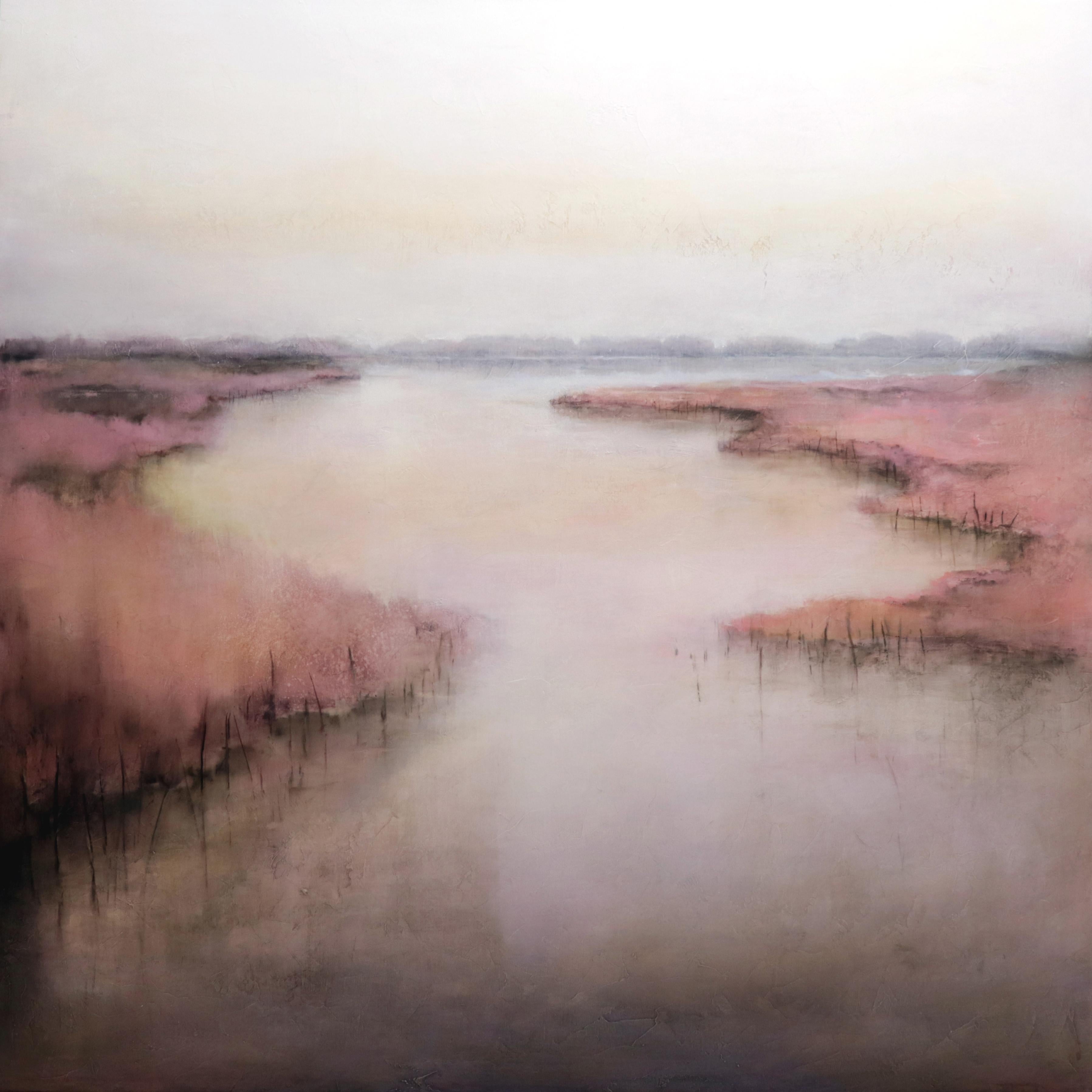 ESTERO. Contemporary, Realismus, figurativ, Öl, Landschaft, Wasserlandschaft, Erde c