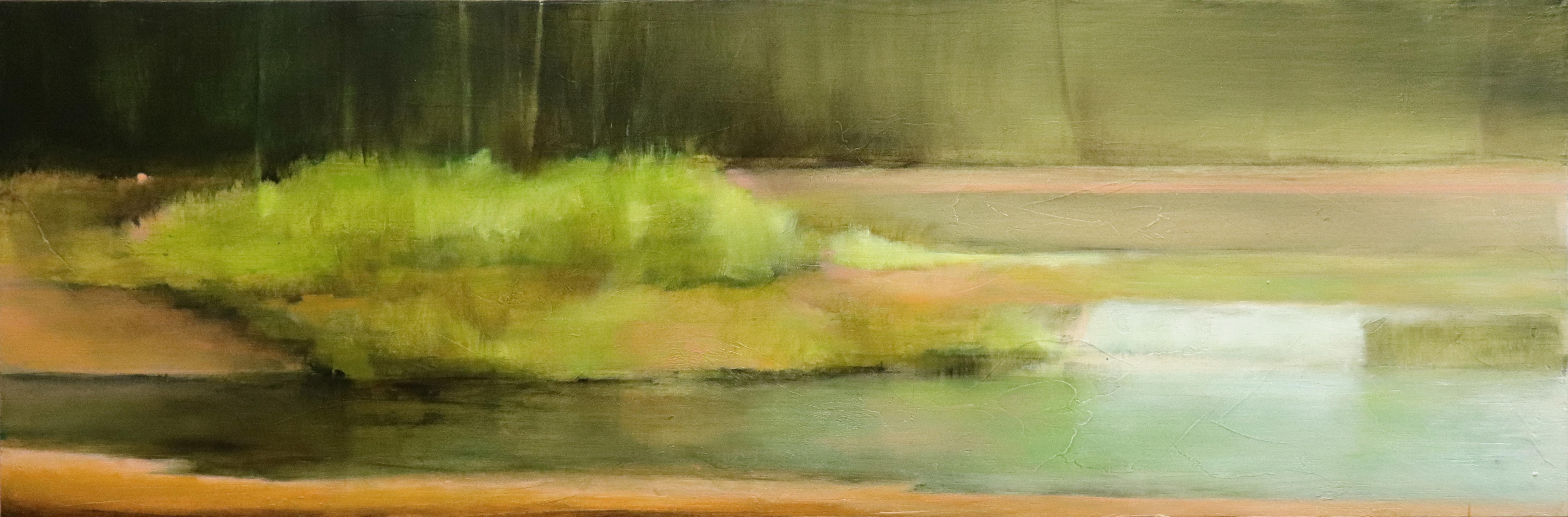 Landscape Painting di Cristina Díaz - "ESTUDIO DE LA OTRA ORILLA III". Contemporaneo, realismo, figurativo, paesaggio