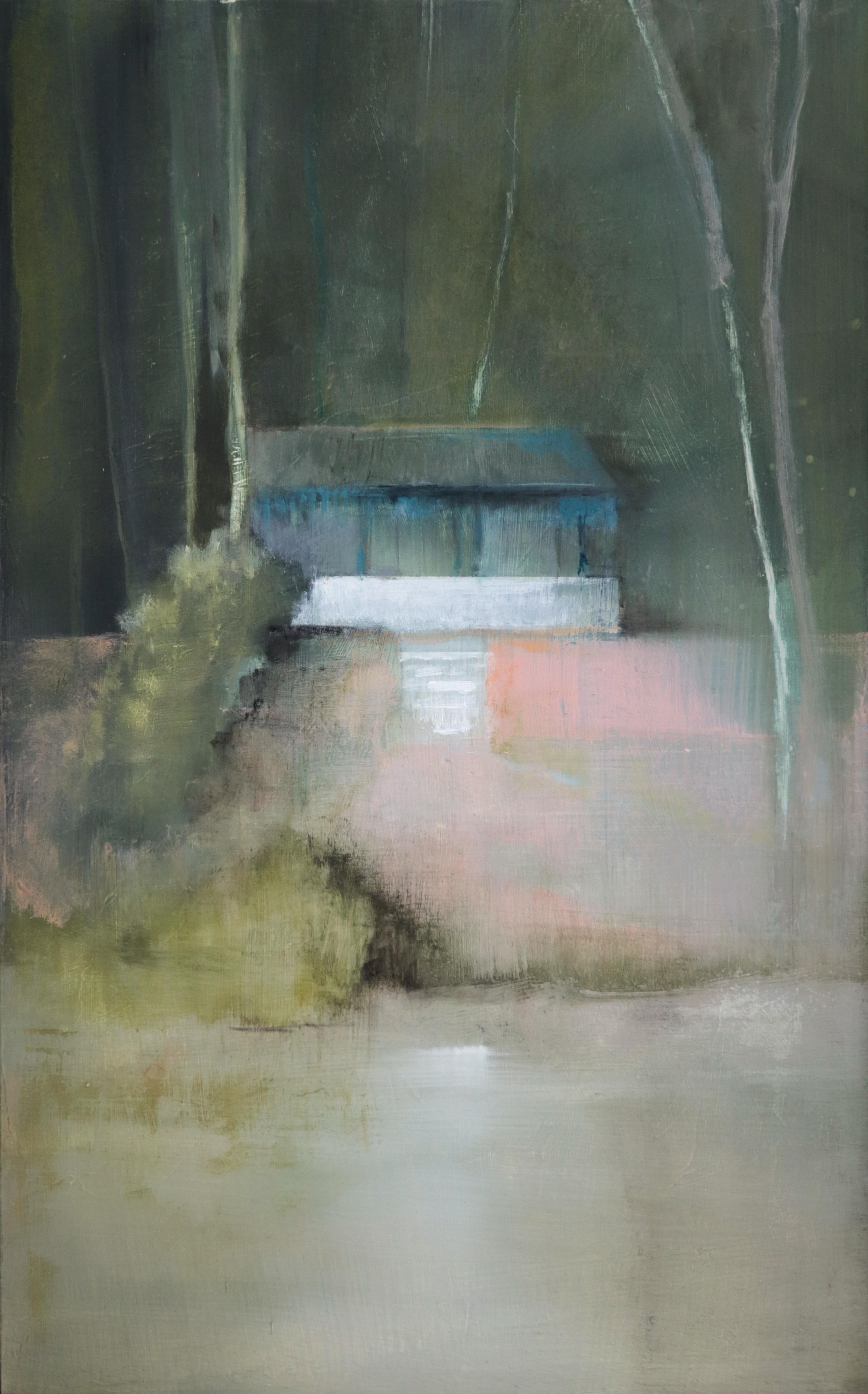 Figurative Painting di Cristina Díaz - "STUDIO DELLA OTRA ORILLA IV". Contemporaneo, realismo, figurativo, paesaggio