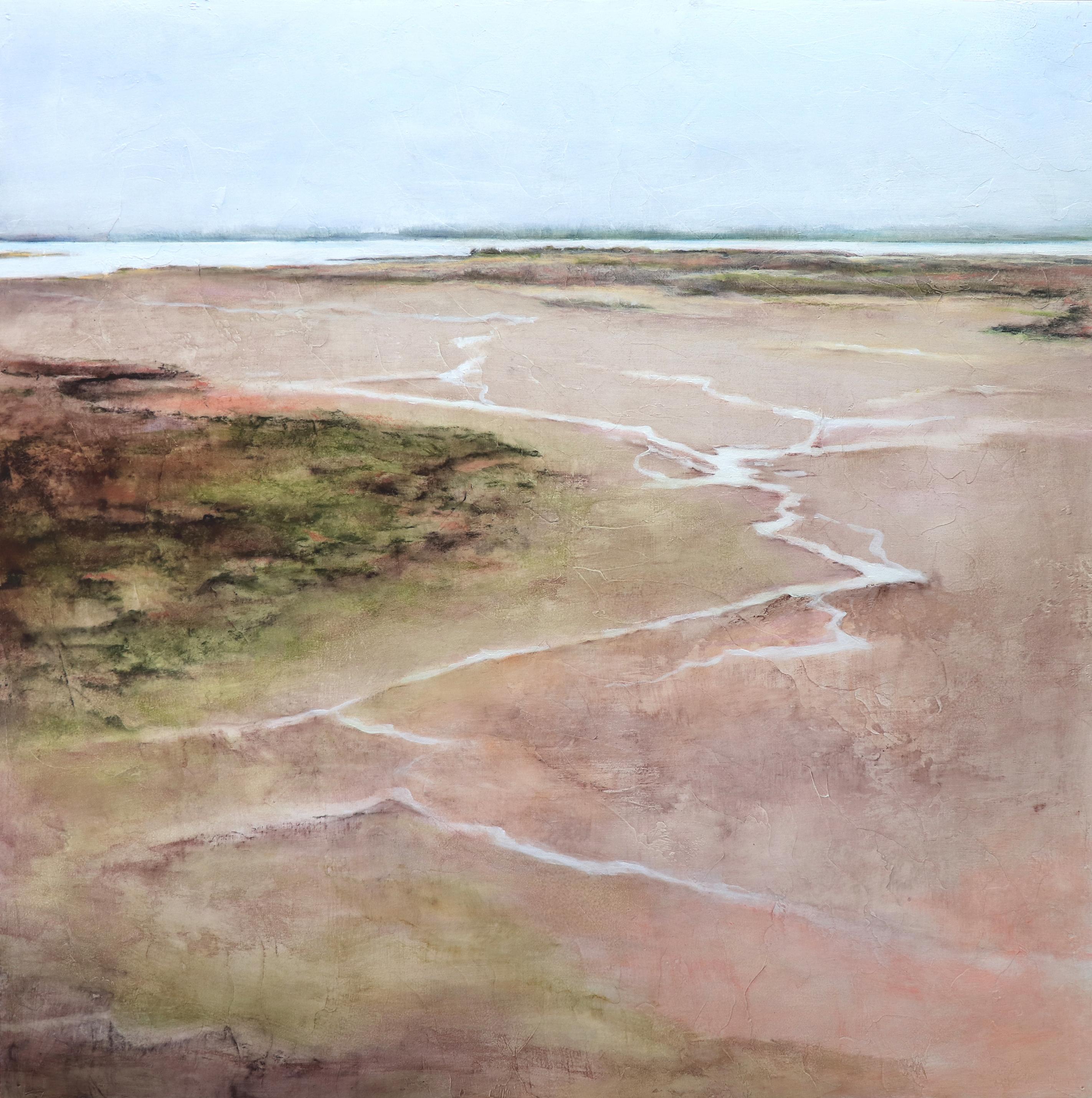 Figurative Painting de Cristina Díaz - "LABERINTOS DE SILENCIO". Contemporáneo, realismo, figurativo, óleo, paisaje, agua
