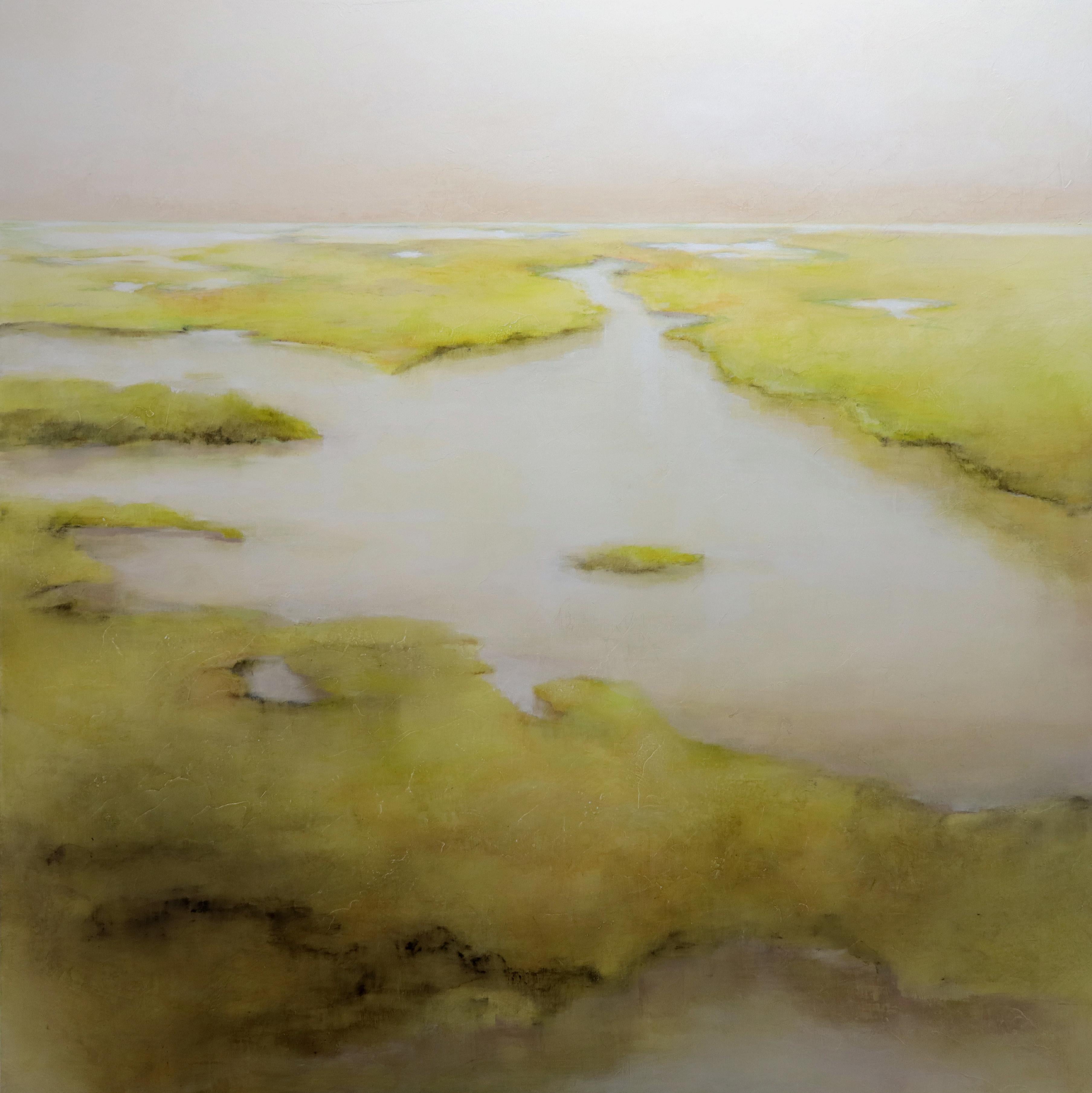 "MARISMA DORADA". Contemporaneo, realismo, figurativo, olio, paesaggio, paesaggio acquatico