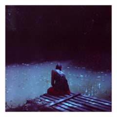 Alejandra By the Pond - Contemporary, Polaroid, Figurative, Woman, 21st Centur