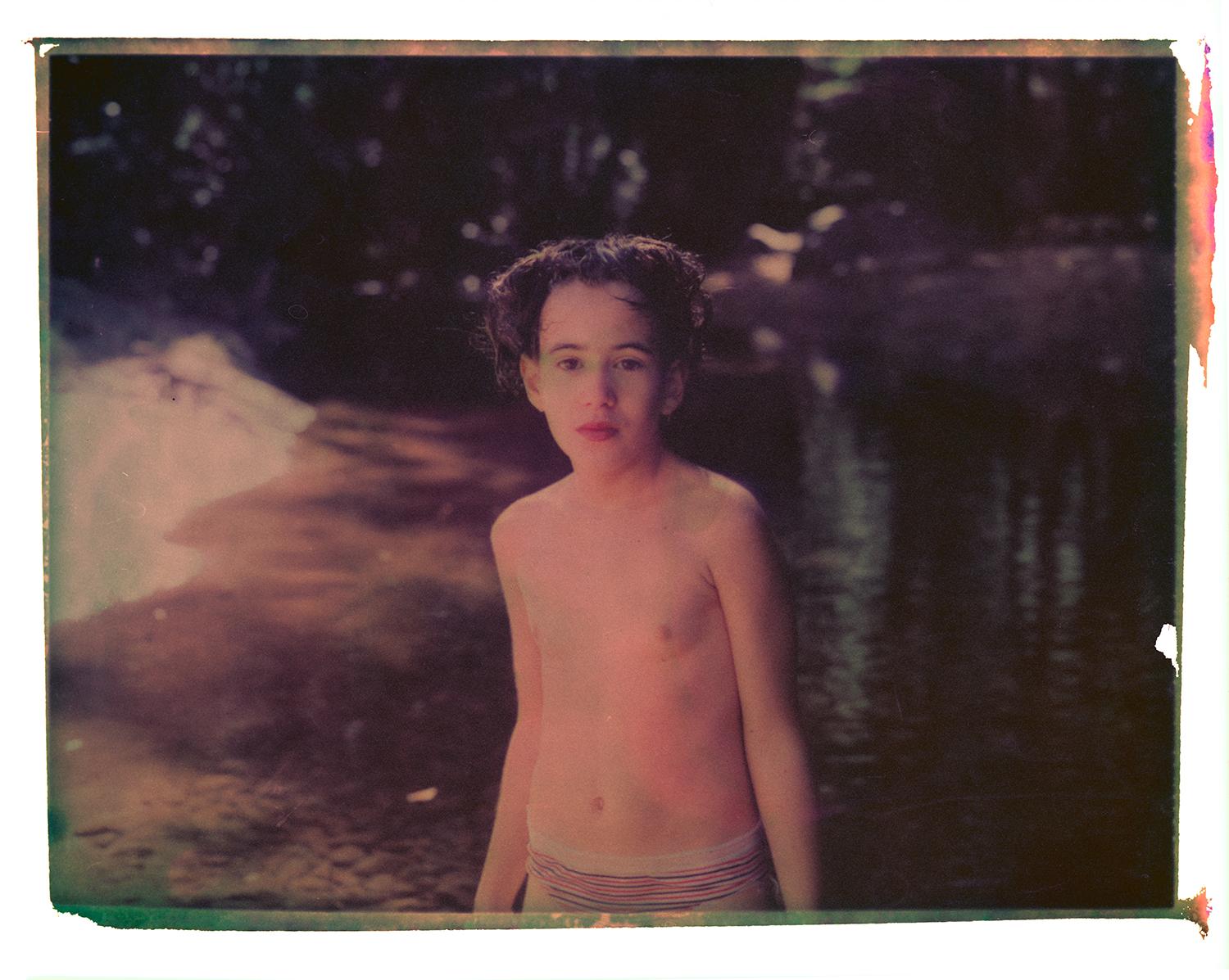 Cristina Fontsare Color Photograph - Gabriela at eleven - Contemporary, Polaroid, Photograph, Childhood, abstract